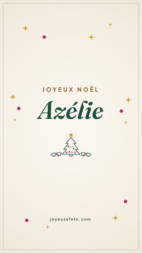 Image « Joyeux Noël Azélie » au format story