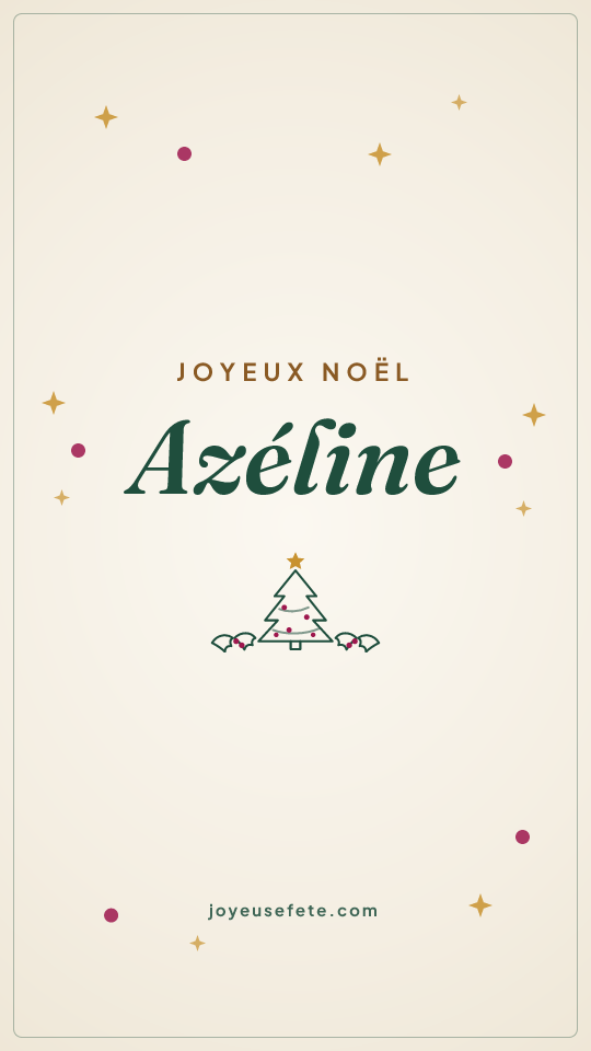 Image « Joyeux Noël Azéline » au format story