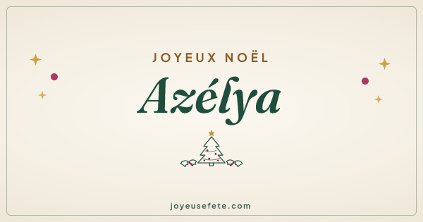 Image « Joyeux Noël Azélya » au format large