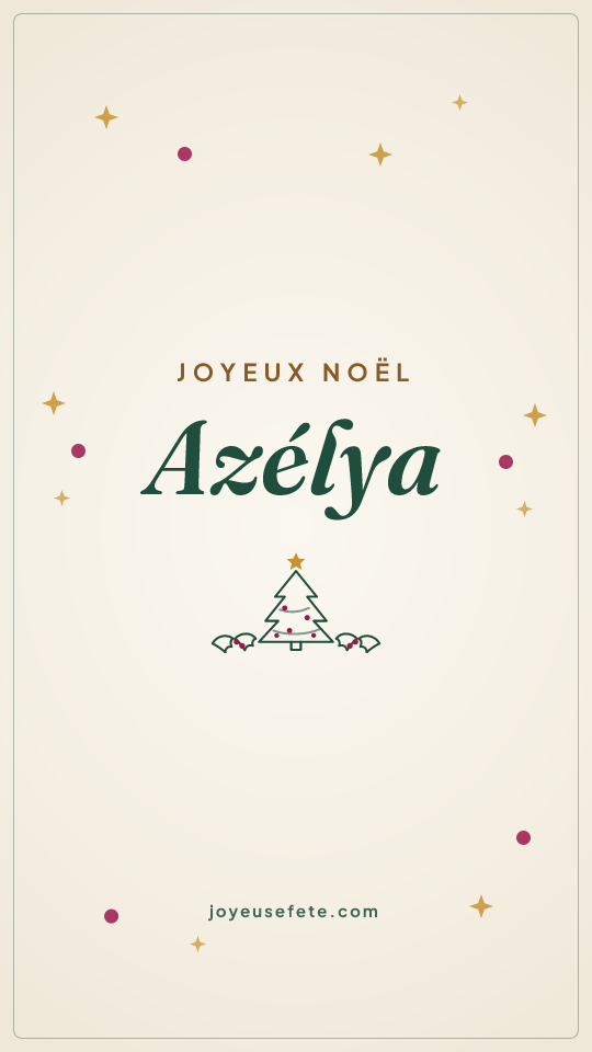 Image « Joyeux Noël Azélya » au format story
