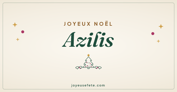 Image « Joyeux Noël Azilis » au format large