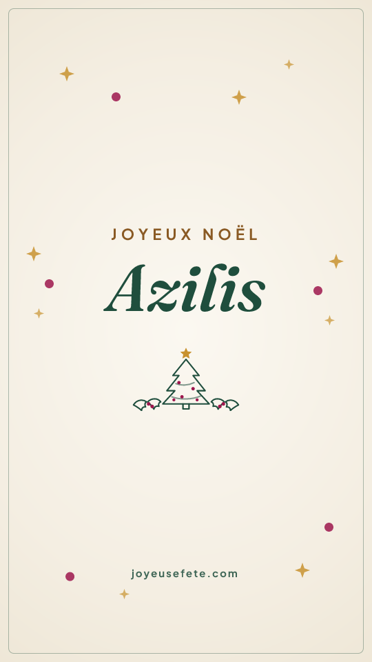 Image « Joyeux Noël Azilis » au format story