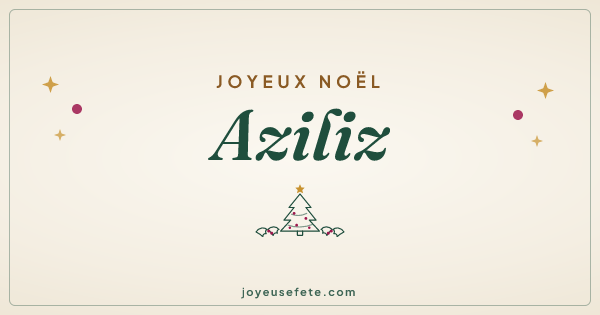 Image « Joyeux Noël Aziliz » au format large