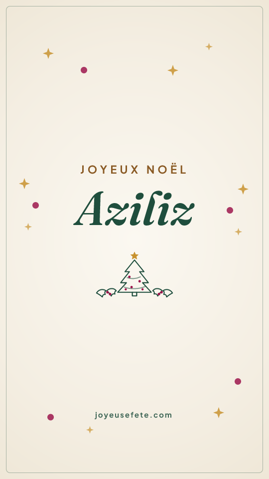 Image « Joyeux Noël Aziliz » au format story