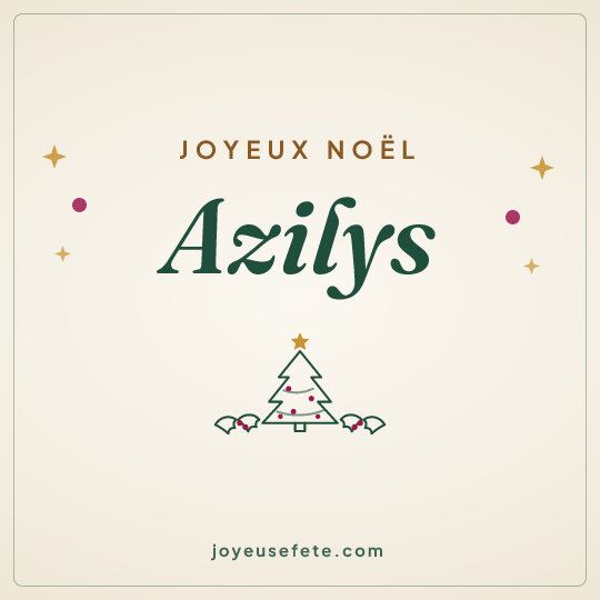 Image carrée « Joyeux Noël Azilys » pour WhatsApp