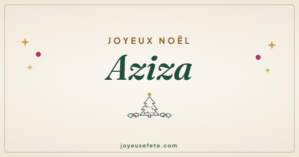 Image « Joyeux Noël Aziza » au format large