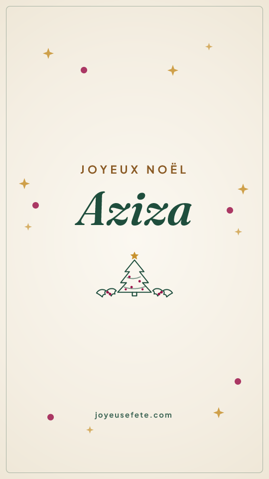 Image « Joyeux Noël Aziza » au format story
