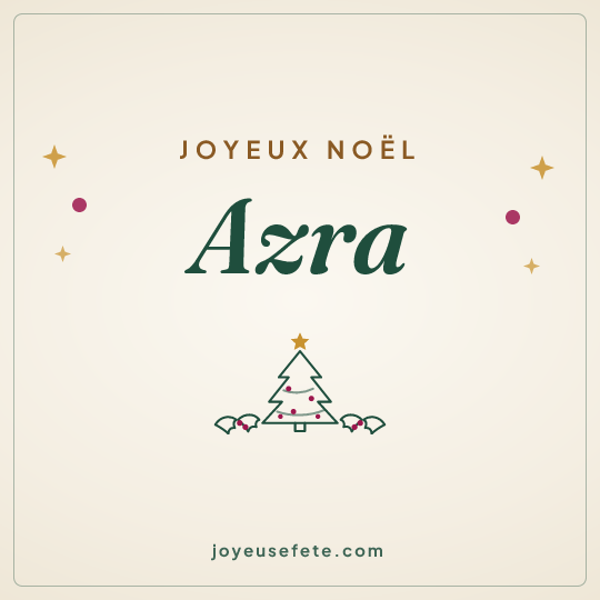 Image carrée « Joyeux Noël Azra » pour WhatsApp