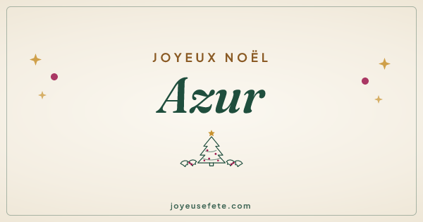 Image « Joyeux Noël Azur » au format large