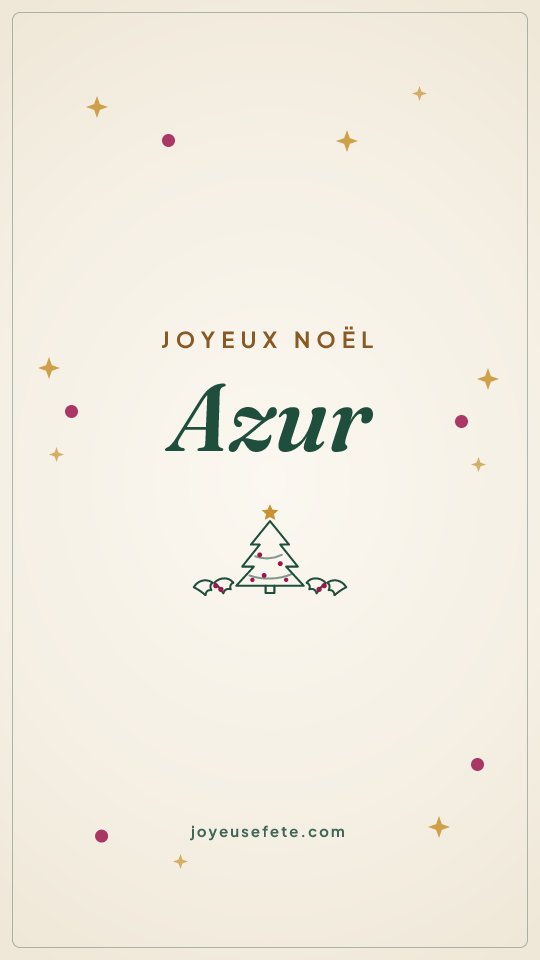 Image « Joyeux Noël Azur » au format story