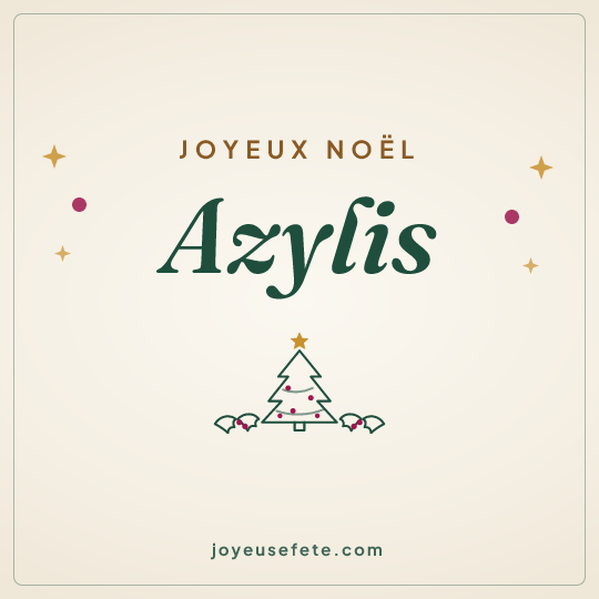 Image carrée « Joyeux Noël Azylis » pour WhatsApp