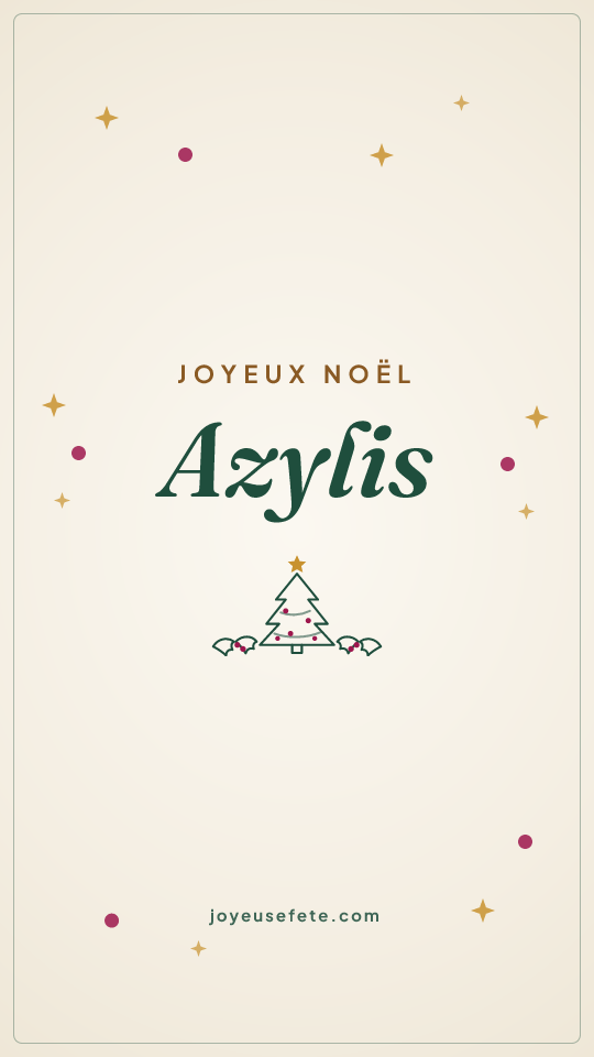 Image « Joyeux Noël Azylis » au format story