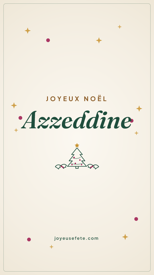 Image « Joyeux Noël Azzeddine » au format story