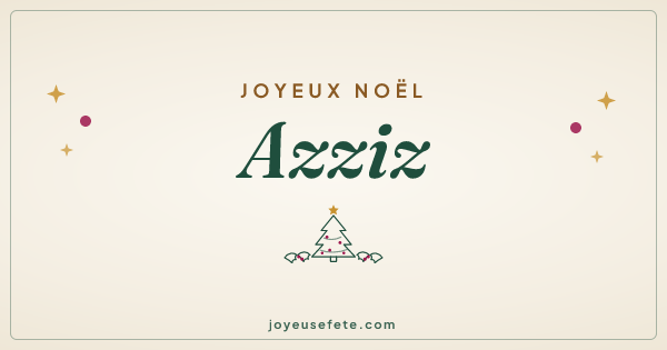 Image « Joyeux Noël Azziz » au format large