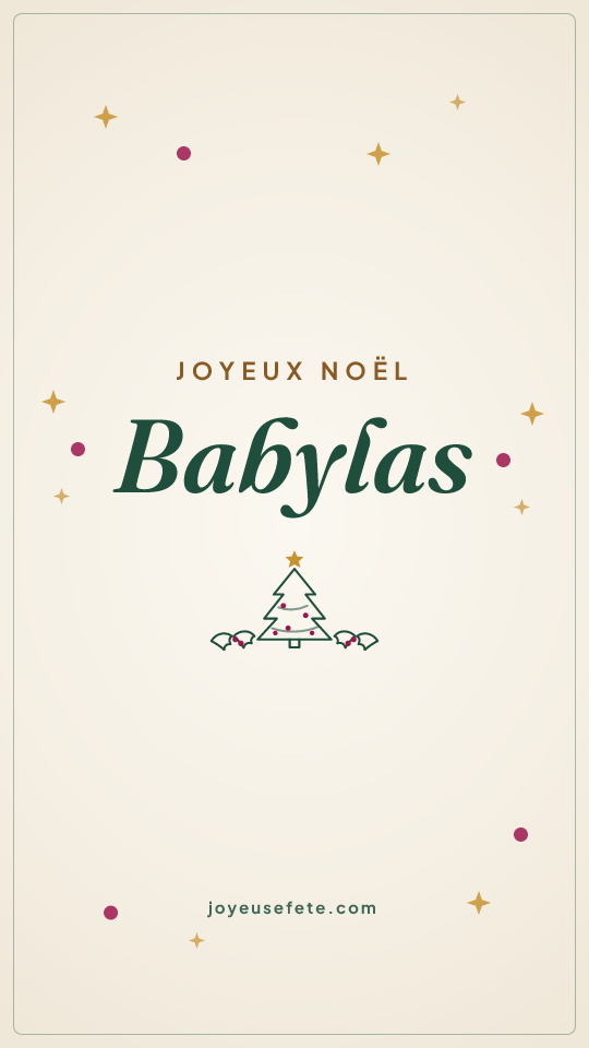 Image « Joyeux Noël Babylas » au format story