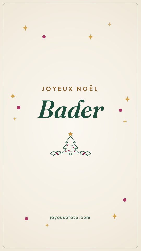 Image « Joyeux Noël Bader » au format story