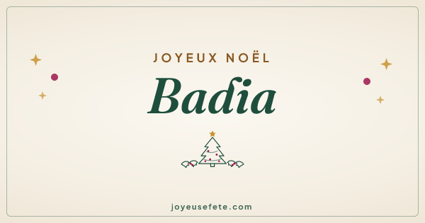 Image « Joyeux Noël Badia » au format large
