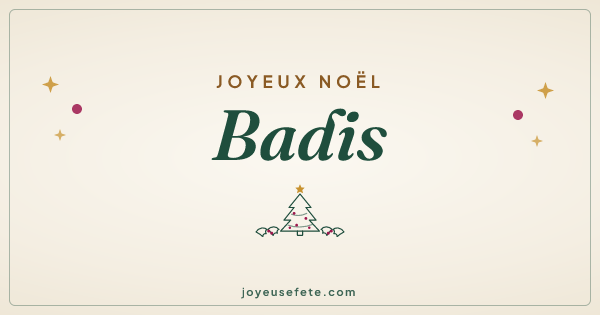 Image « Joyeux Noël Badis » au format large