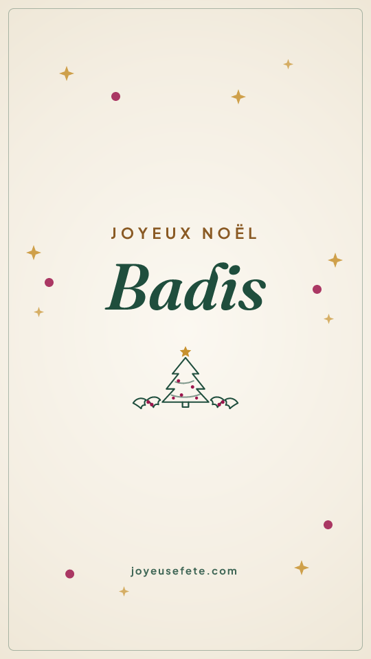 Image « Joyeux Noël Badis » au format story