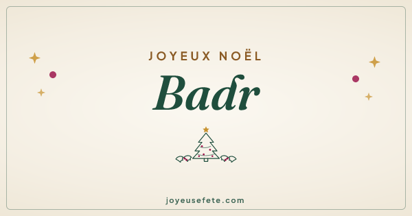 Image « Joyeux Noël Badr » au format large