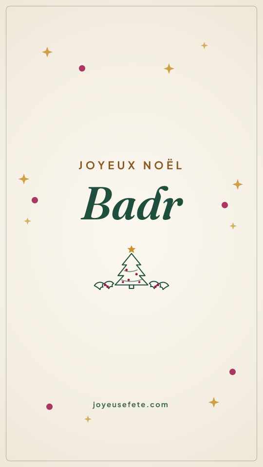 Image « Joyeux Noël Badr » au format story