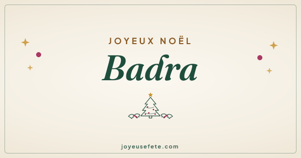 Image « Joyeux Noël Badra » au format large