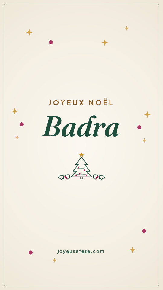 Image « Joyeux Noël Badra » au format story