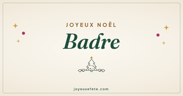 Image « Joyeux Noël Badre » au format large