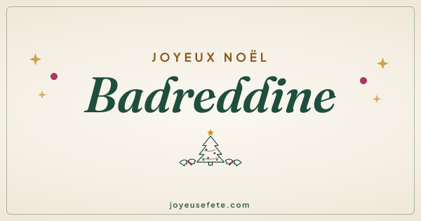 Image « Joyeux Noël Badreddine » au format large