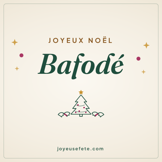 Image carrée « Joyeux Noël Bafodé » pour WhatsApp