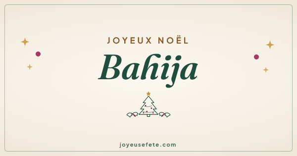 Image « Joyeux Noël Bahija » au format large