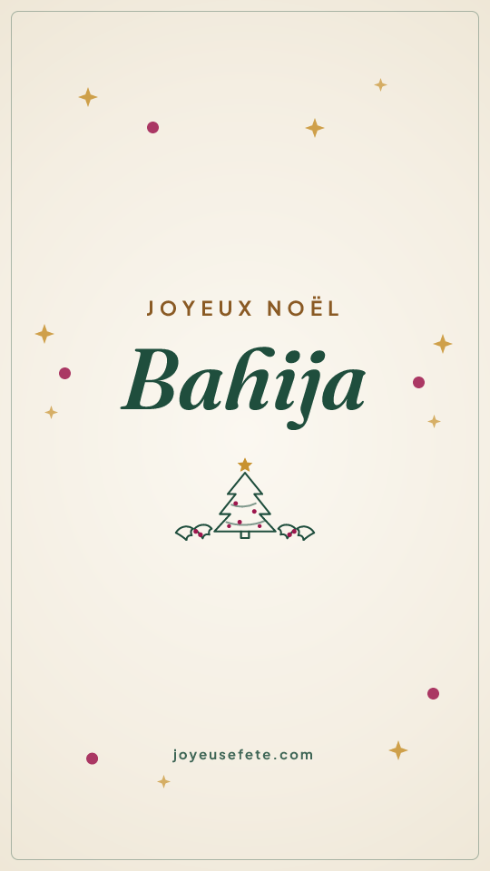 Image « Joyeux Noël Bahija » au format story
