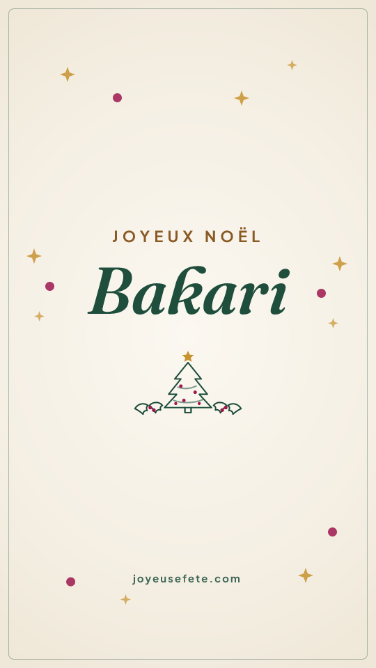 Image « Joyeux Noël Bakari » au format story