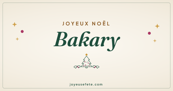 Image « Joyeux Noël Bakary » au format large