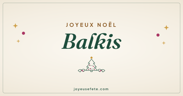 Image « Joyeux Noël Balkis » au format large