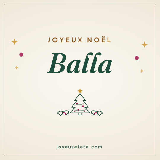 Image carrée « Joyeux Noël Balla » pour WhatsApp