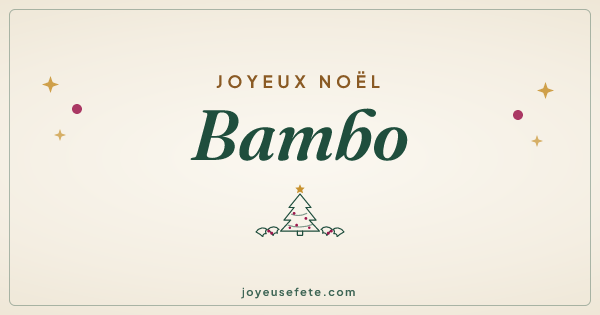 Image « Joyeux Noël Bambo » au format large