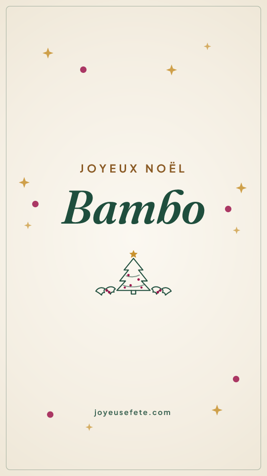 Image « Joyeux Noël Bambo » au format story