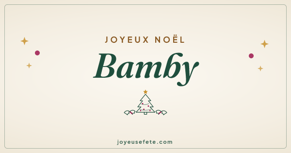 Image « Joyeux Noël Bamby » au format large