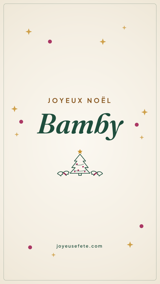 Image « Joyeux Noël Bamby » au format story