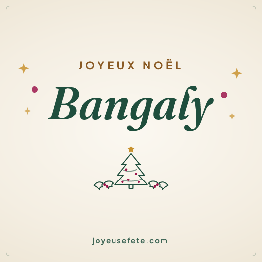 Image carrée « Joyeux Noël Bangaly » pour WhatsApp