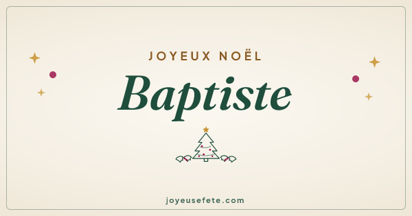 Image « Joyeux Noël Baptiste » au format large