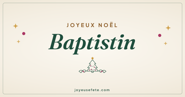 Image « Joyeux Noël Baptistin » au format large