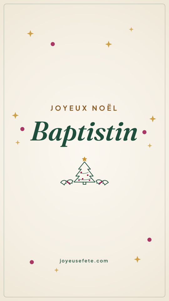 Image « Joyeux Noël Baptistin » au format story