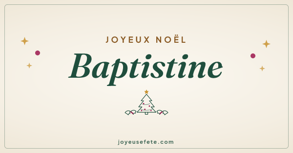 Image « Joyeux Noël Baptistine » au format large