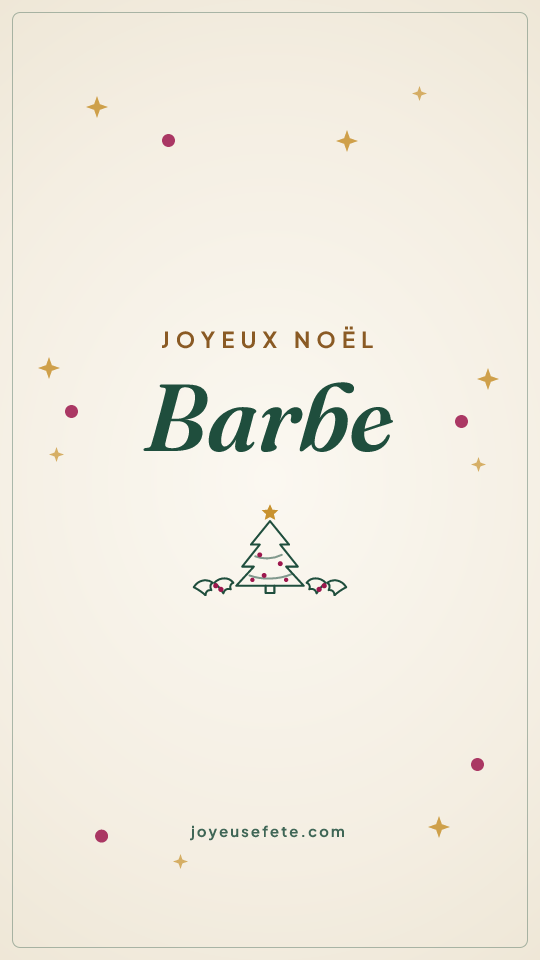 Image « Joyeux Noël Barbe » au format story