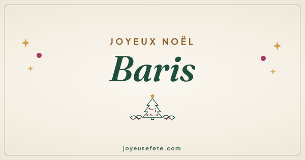 Image « Joyeux Noël Baris » au format large