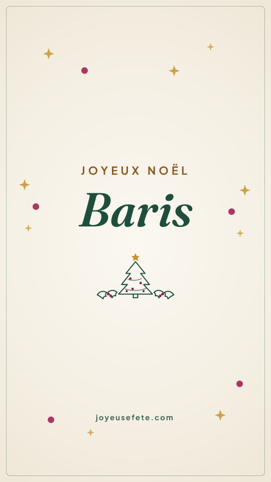 Image « Joyeux Noël Baris » au format story