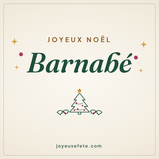 Image carrée « Joyeux Noël Barnabé » pour WhatsApp