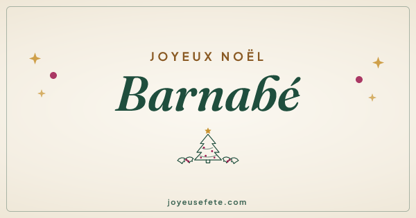 Image « Joyeux Noël Barnabé » au format large